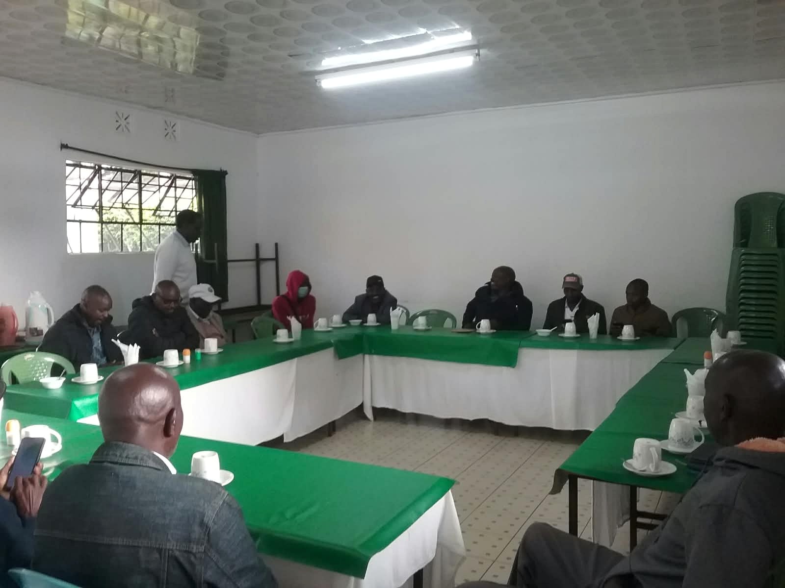 Agricultural stakeholders in a meeting room